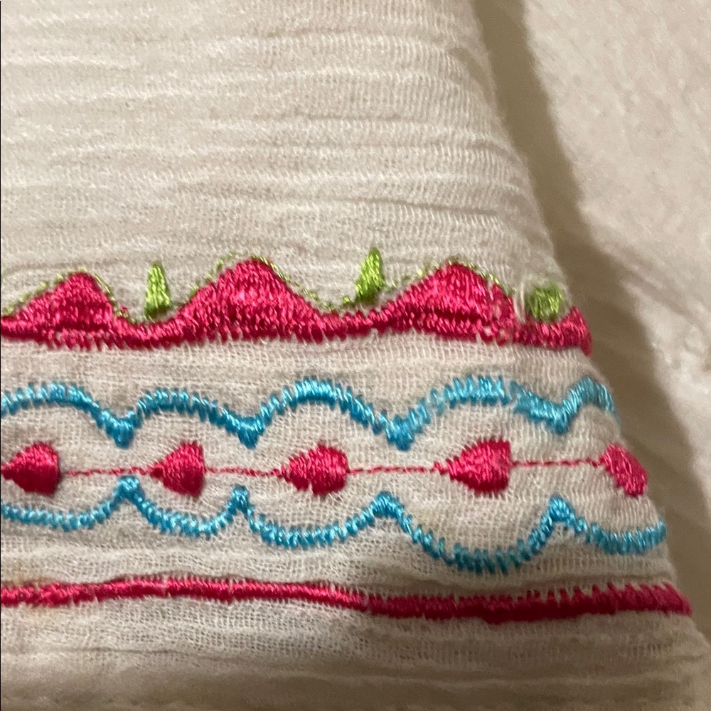 Embroidered White Women's Swim Coverup - Picture 6 of 11